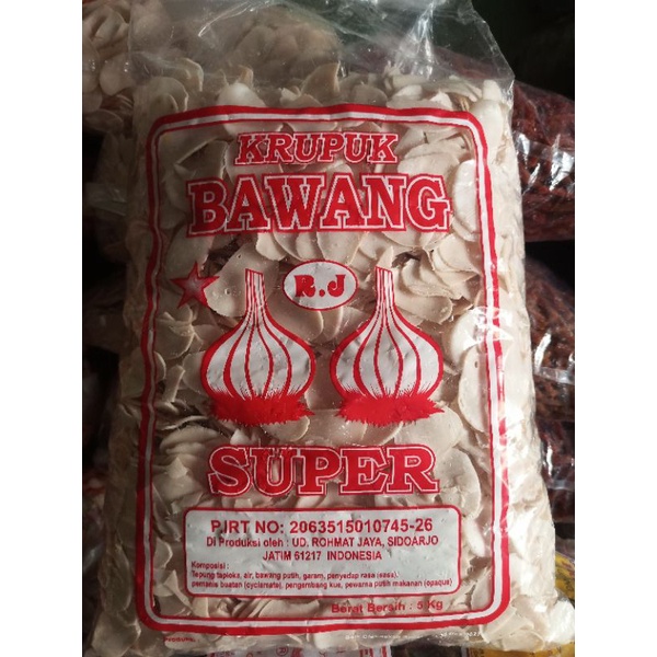 

Kerupuk bawang putih Isi 5 kg