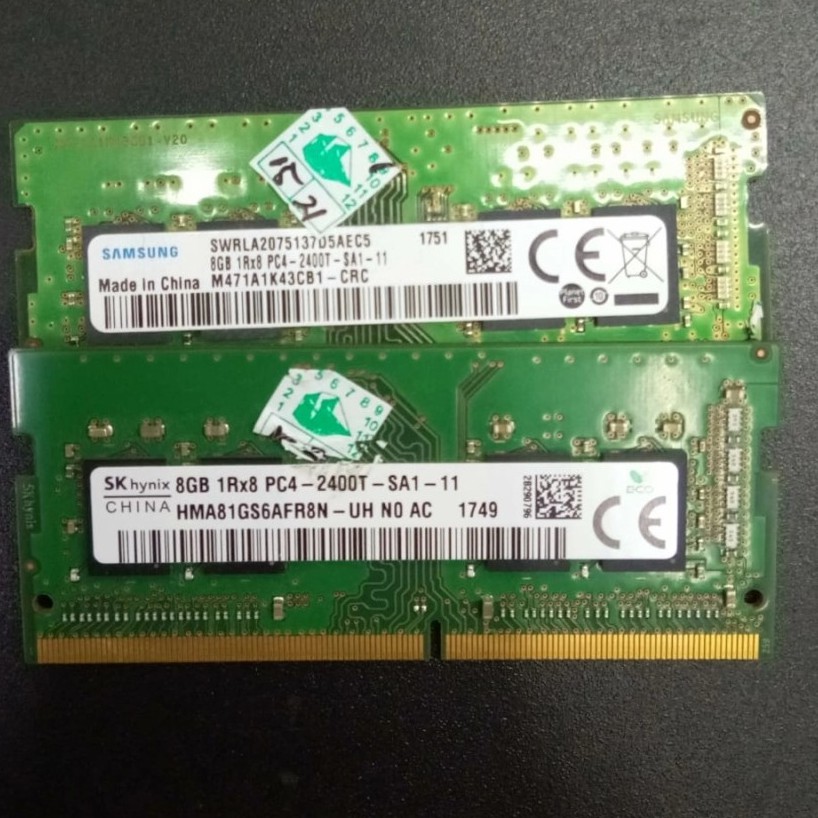 memory laptop sodim ddr4 8gb 1Rx8 pc4-2400t Samsung/sk hynix original