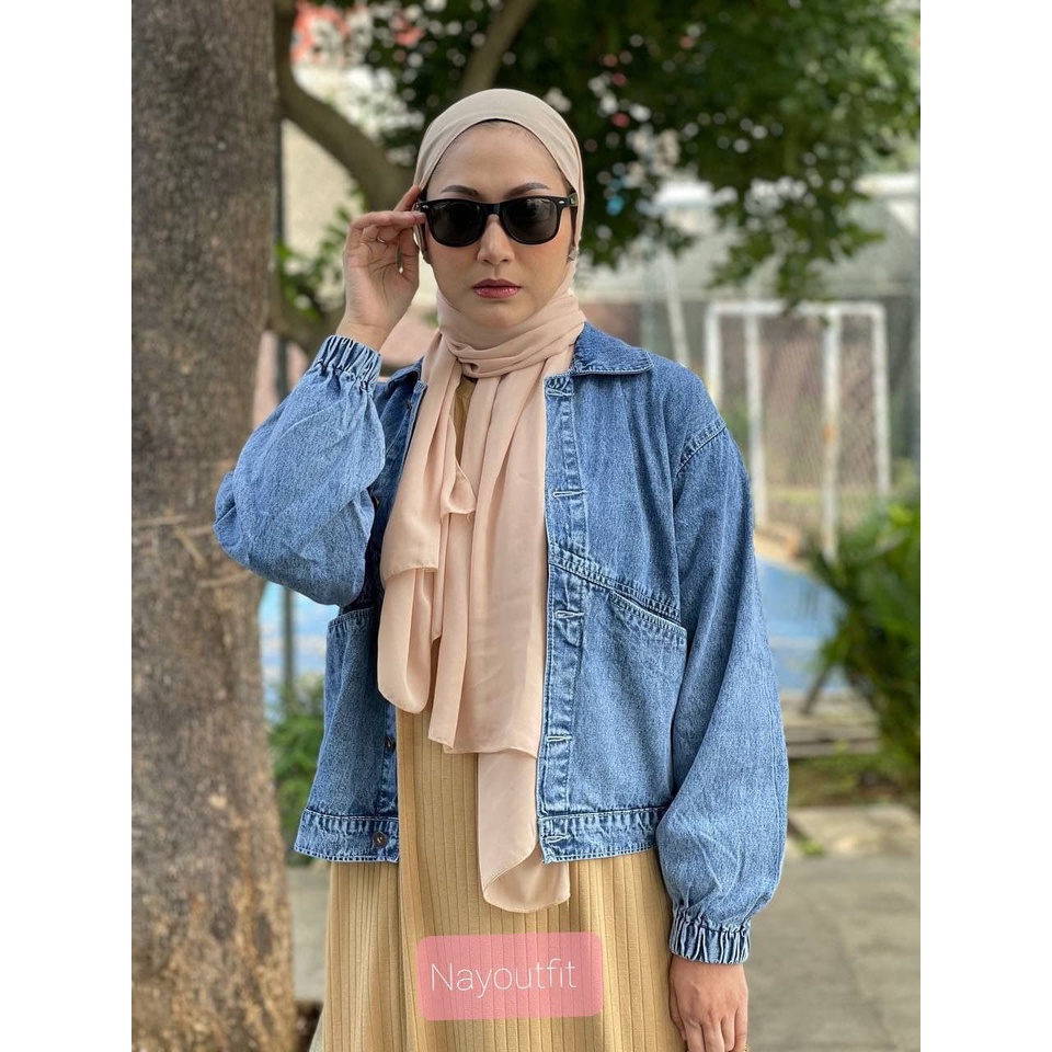 original jaket jeans oversize/oversize jacket jeans wanita