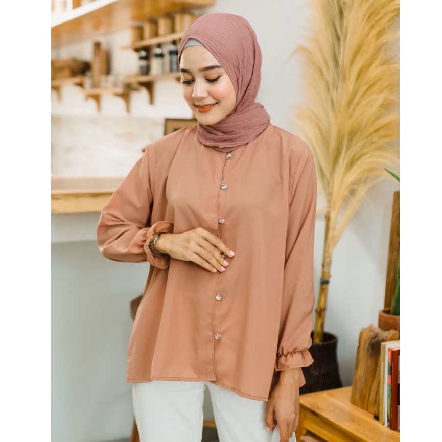 (KJI) KEMEJA ATASAN WELDA BLOUSE DAILY OVERSIZE JUMBO WOLFIS