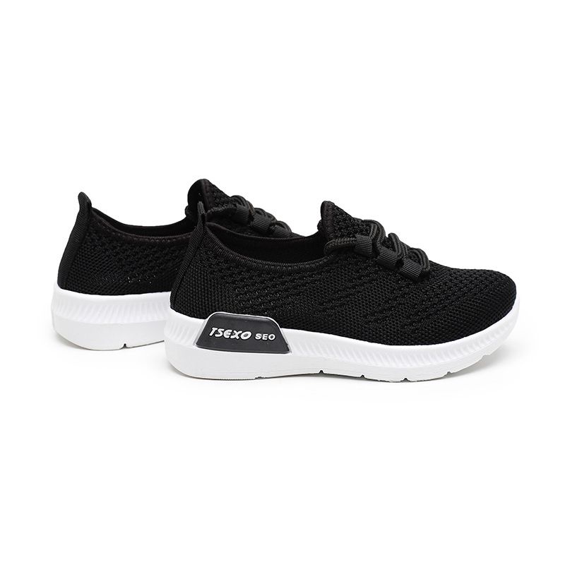 [GROSIR][COD] SEVEN_DAY SEPATU RAJUT SLIP ON SEPATU RAJUT ANAK-ANAK HITAM WM2310