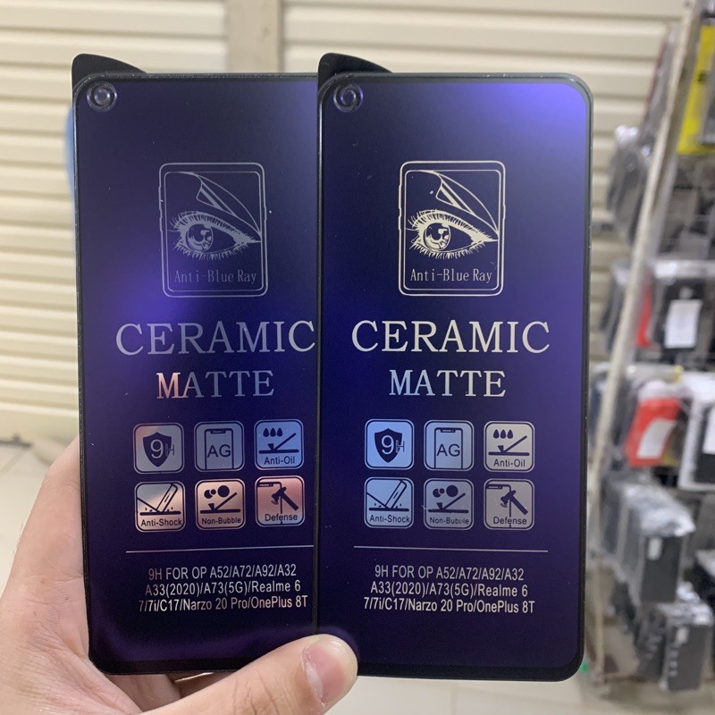 Ceramic Glass One Plus 6T One Plus 7T One Plus 8T - Matte Anti Blue Ray Screen Protector - UA