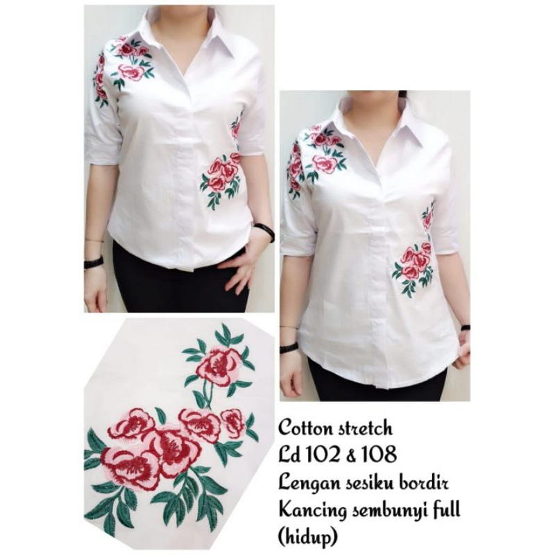 Blus  Cotton Stret Import Bordir