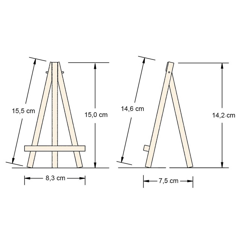 Mini Easel - Stand Lukisan Mini size 15 x 8 cm