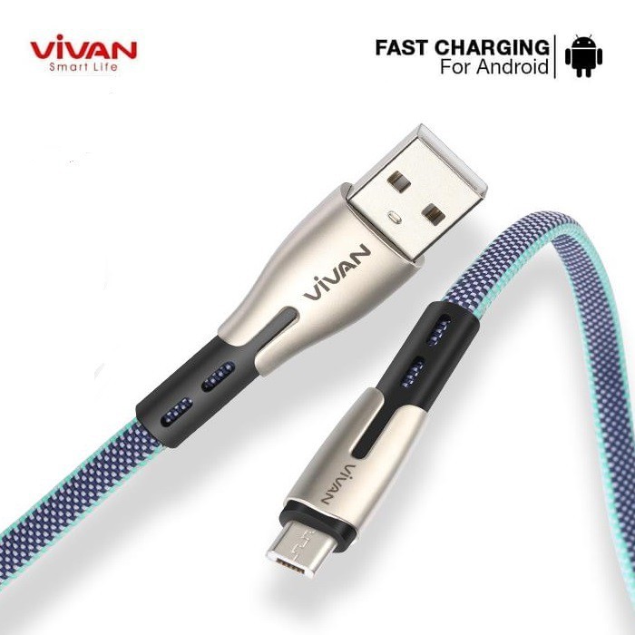 Kabel Data Vivan Fast Charging BTK-M 2.4A For Micro USB Data Cable - Garansi Resmi 1 Tahun