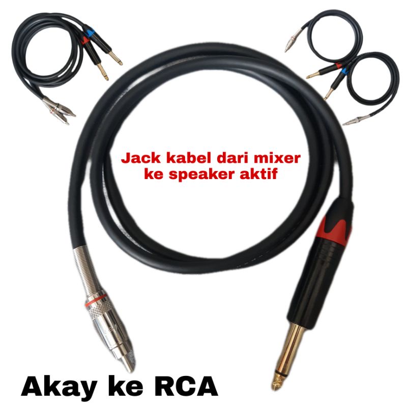 Jack mixer ke speaker aktif Jack toa ke rca