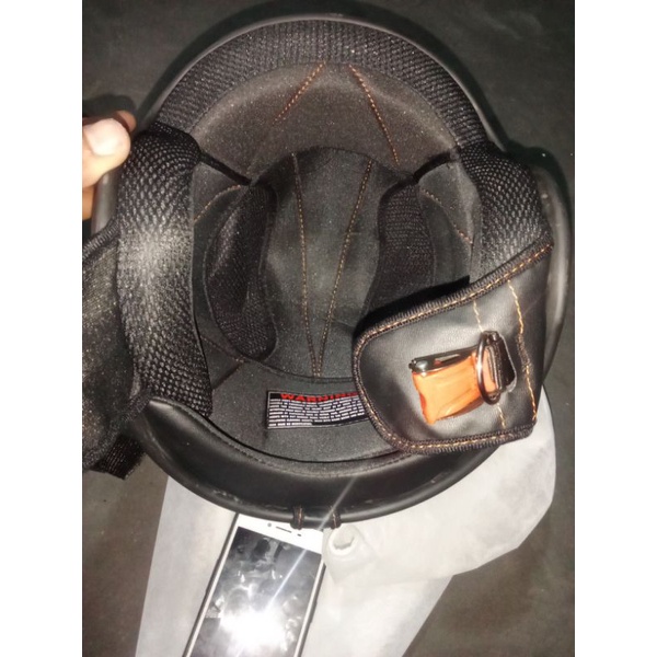 HELM CAKIL FULL FACE LIST CHROME CUSTUM FULL LEHER ORIGINAL SNI