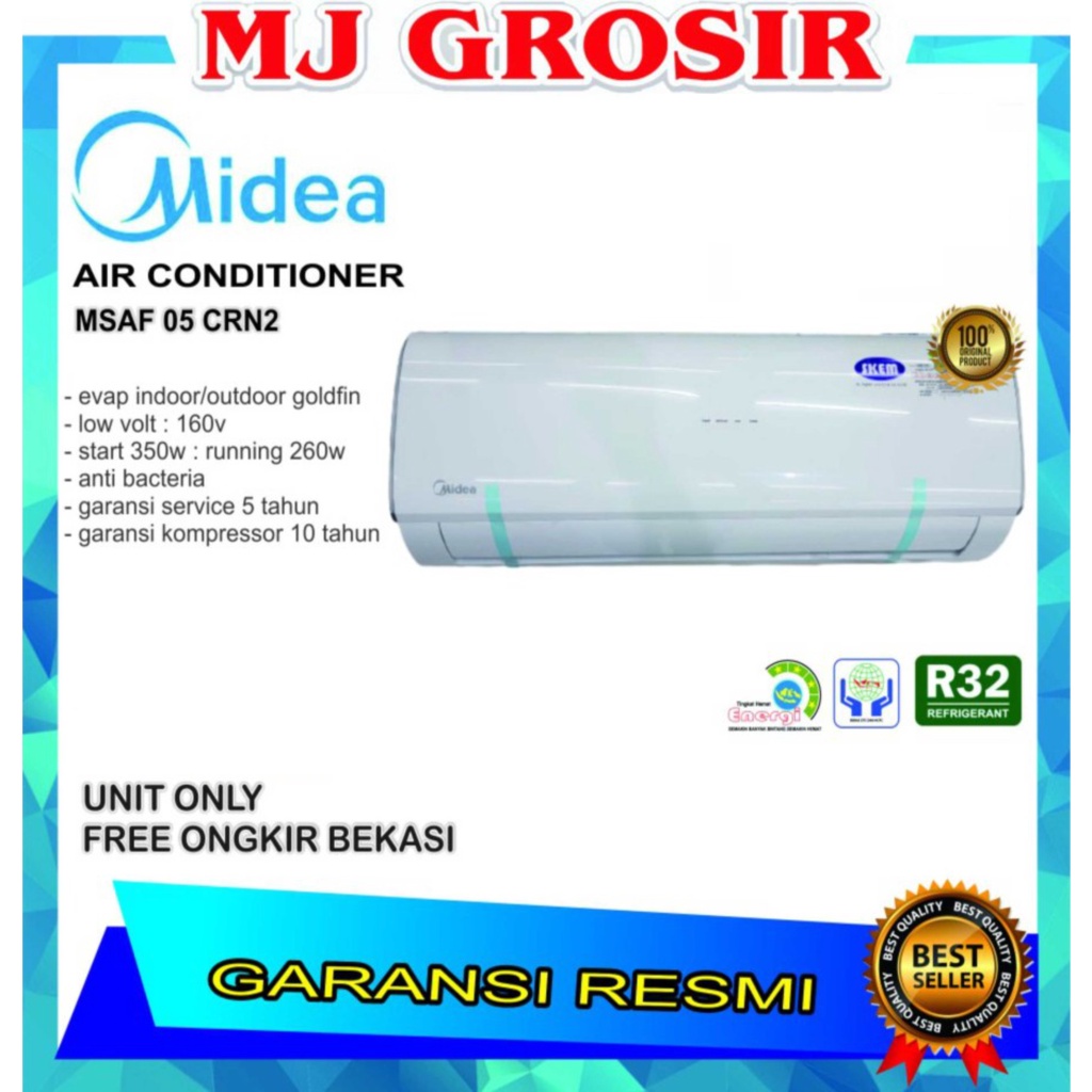 AC MIDEA MSAF 05 CRN 1/2 PK 5CRN R32 STANDARD LOW SUPER COOL UNIT ONLY