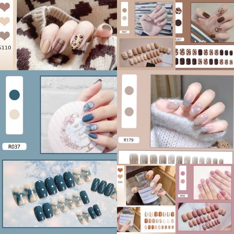 [24pcs/FREE LEM] KUKU PALSU / FAKE NAILS