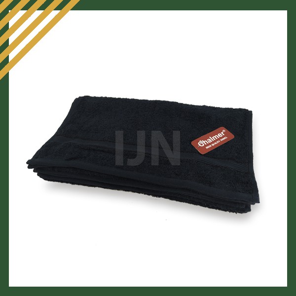 ❤ IJN ❤ Chalmer Handuk Salon Hitam Black Tebal 35x80 Handuk Salon Lusinan Handuk Salon Murah - IJN PLAZA