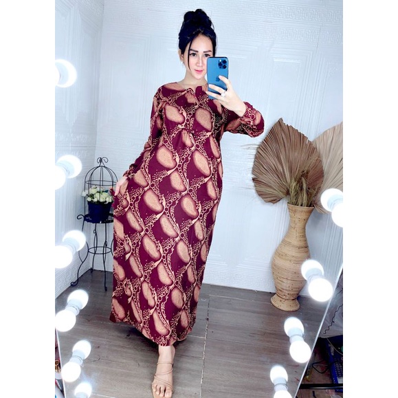024 A | Titan Maxi | Fashion Muslim Gamis OOTD Casual Remaja Kekinian | Gamis