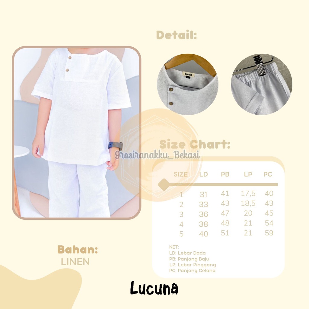 Baju Muslim Anak Putih series