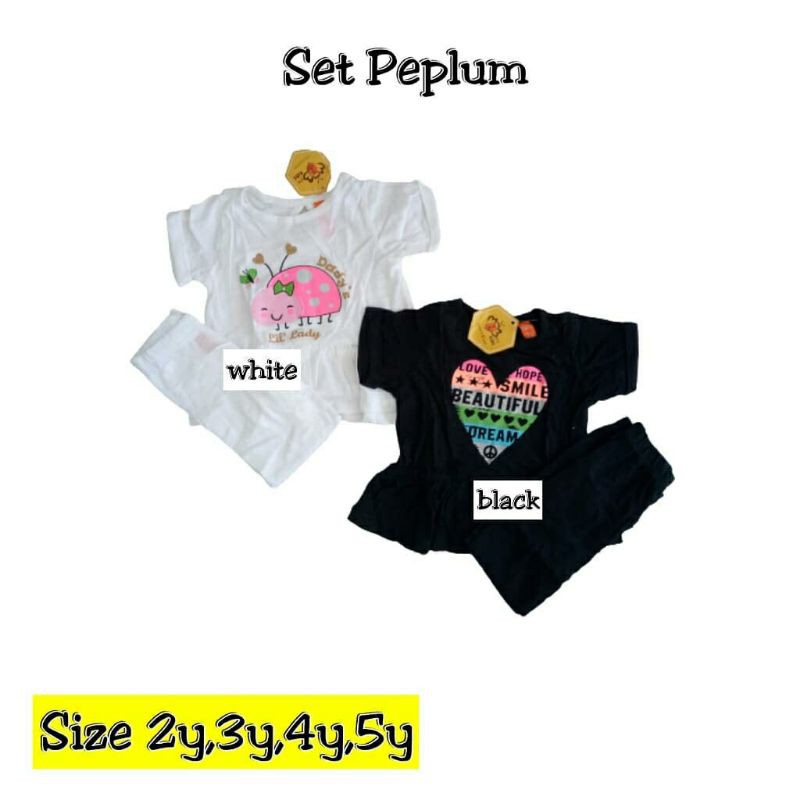 PEPLUM SET 1-5 tahun setelan anak perempuan my bee