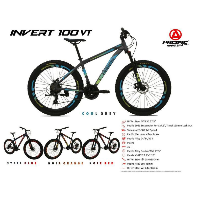 Sepeda Gunung / MTB 27.5" Pacific Invert 100 VT