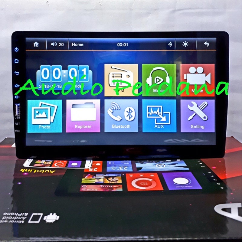 Headunit MP5 DHD 4300 9 inch atau 10 inch Glass Panel Mirrorlink Non DVD Resmi