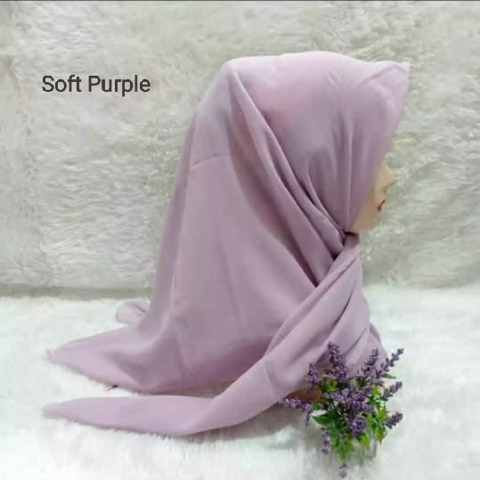 QBZ / SEGI 4 PARIS PREMIUM SERI WARNA 3 / JILBAB SEGIEMPAT PARIS NECI /SEGI EMPAT REDROS/VARISA/AZARA / CIPUT RAJUT DUA WARNA-Soft Purple