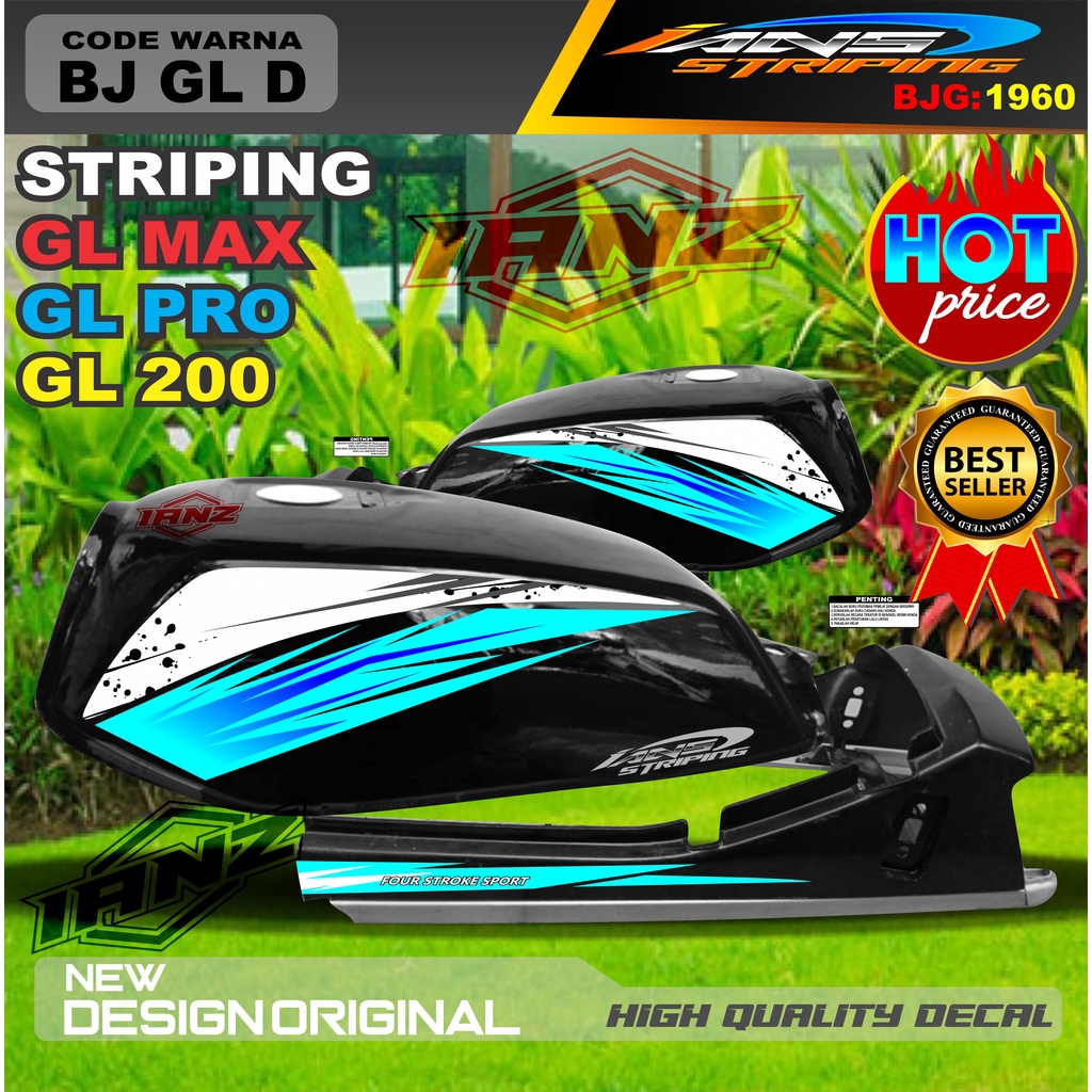 STIKER VARIASI MOTOR GL MAX GL PRO GL 100 / STRIPING MOTOR GL TERBARU / STIKER MOTOR TERMURAH / STRIPING GL MAX / STIKER GL PRO / STIKER MOTOR