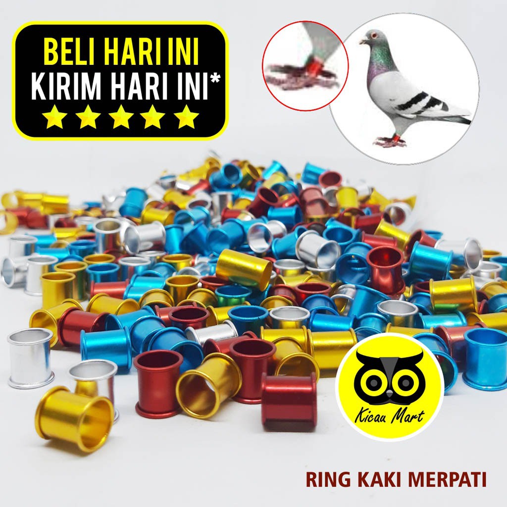 RING MERPATI POLOS VELG ALUMUNIUM IMPORT RING GELANG CINCIN KAKI BURUNG MERPATI 8 MM 8MM RGMRW