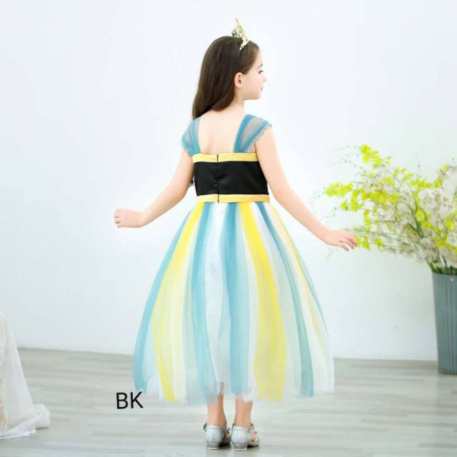 DRESS PRINCESS FROZEN ANNA / KOSTUM ANAK / GAUN PESTA ULANG TAHUN ANAK IMPORT BAGUS MEWAH