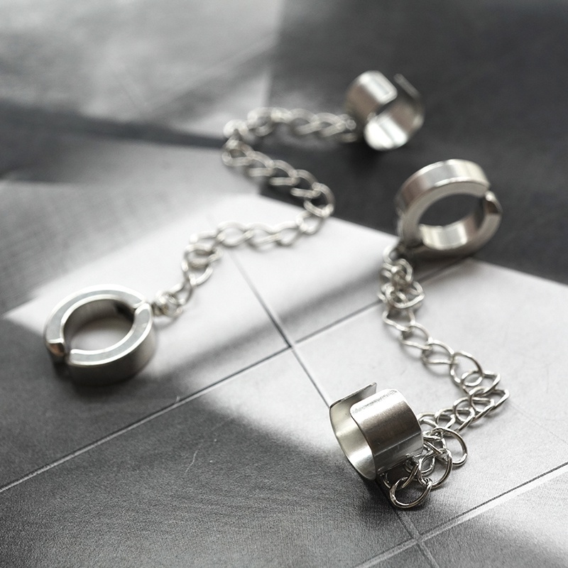 Earrings Accessories Titanium Steel Chain Ear Clips