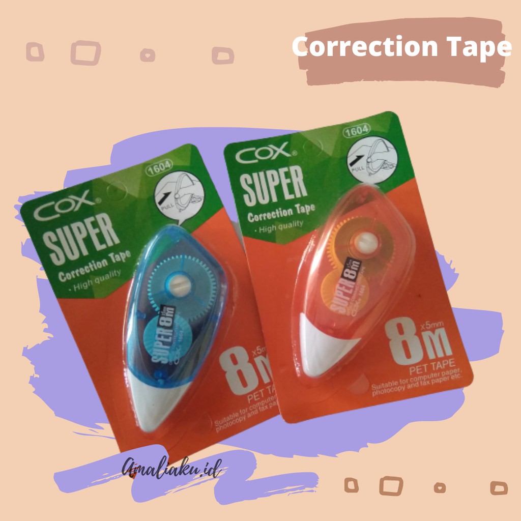 

Tip Ex Kertas Correction Tape Cox 1604