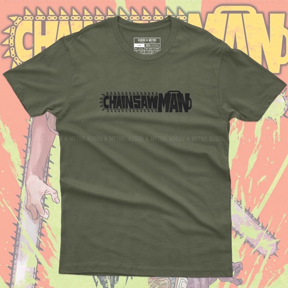 Kaos Chainsaw Man Black Anime Manga Premium Unisex