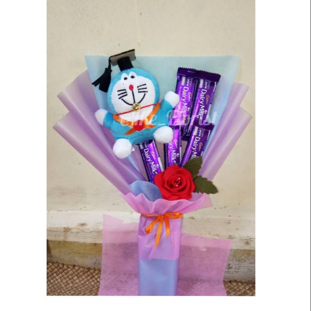Cadbury Dairy milk /Buket flanel/ Buket karakter/Buket Doraemon /Buket coklat murah