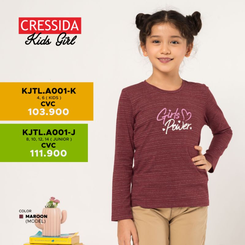 Cressida original Kaos anak cewek Cresida Kaos anak perempuan Cressida KJTL.A001 ANAK CEWEK