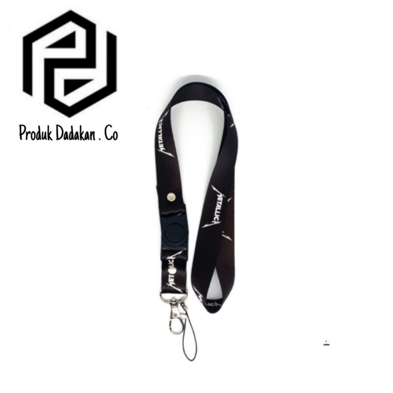 

lanyard gantungan METALLICA band logo/kunci/tulisan/tali kartu nama/flashdisk/key/kartu nama/idcard/hp