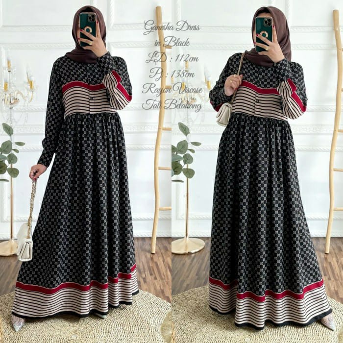 GAMIS RAYON GUCCI PREMIUM MOTIF TERBARU 2022