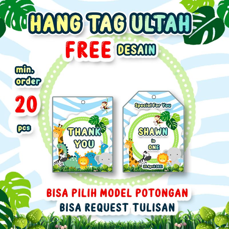 HANG TAG ULANG TAHUN / TAG BIRTHDAY / THANKS CARD BIRTHDAY