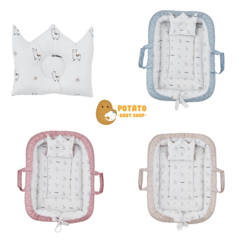 Omiland Kasur Bayi Serut Alpaca - Bedding Set Kasur Portable