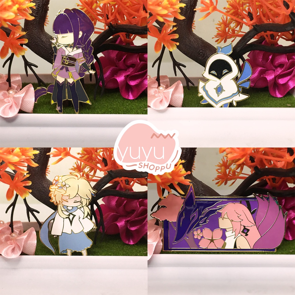 Enamel Pin Genshin Impact - Gantungan kunci Enamel Merchandise