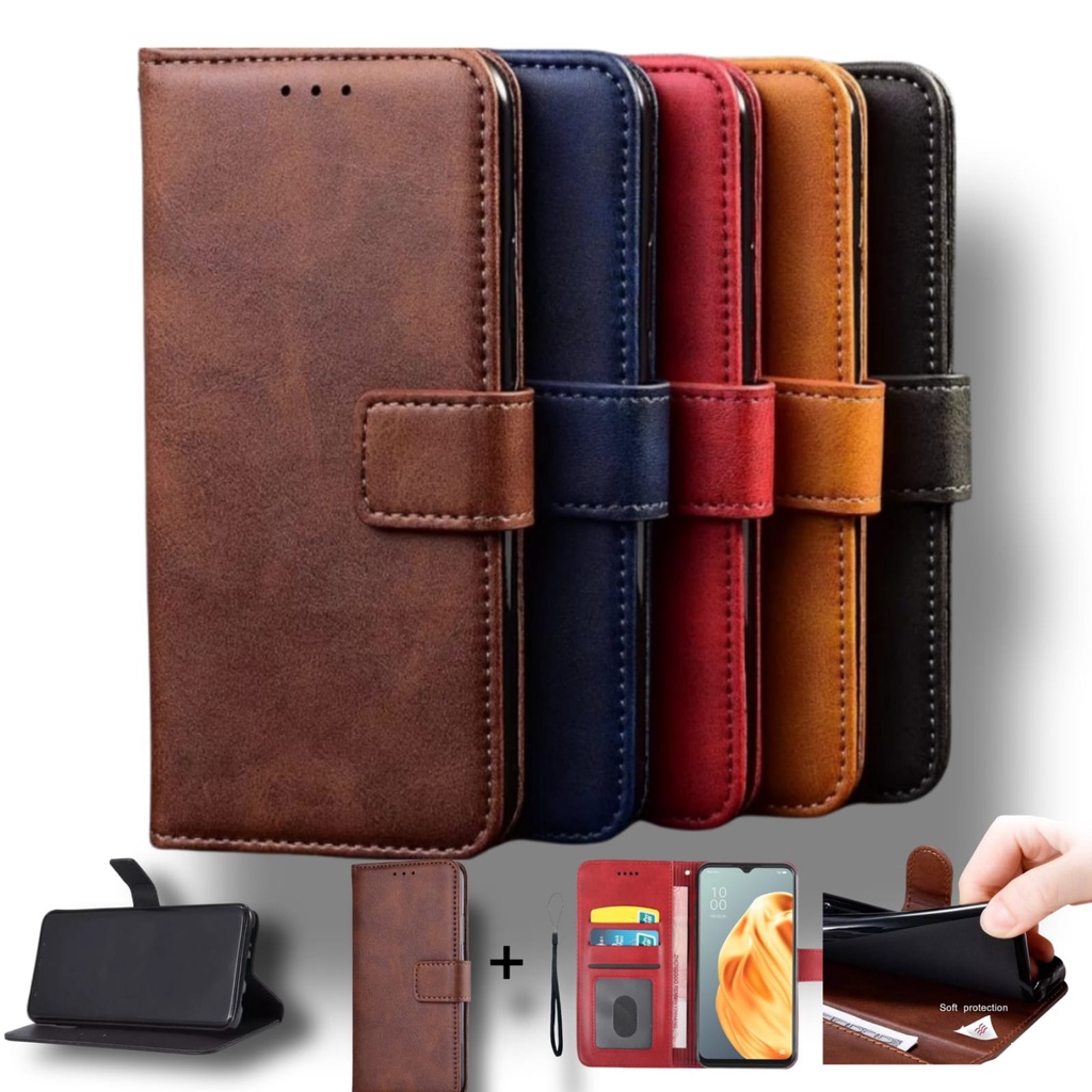 Case Oppo A95 4G Wallet Leather Flip Cover Dompet Casing