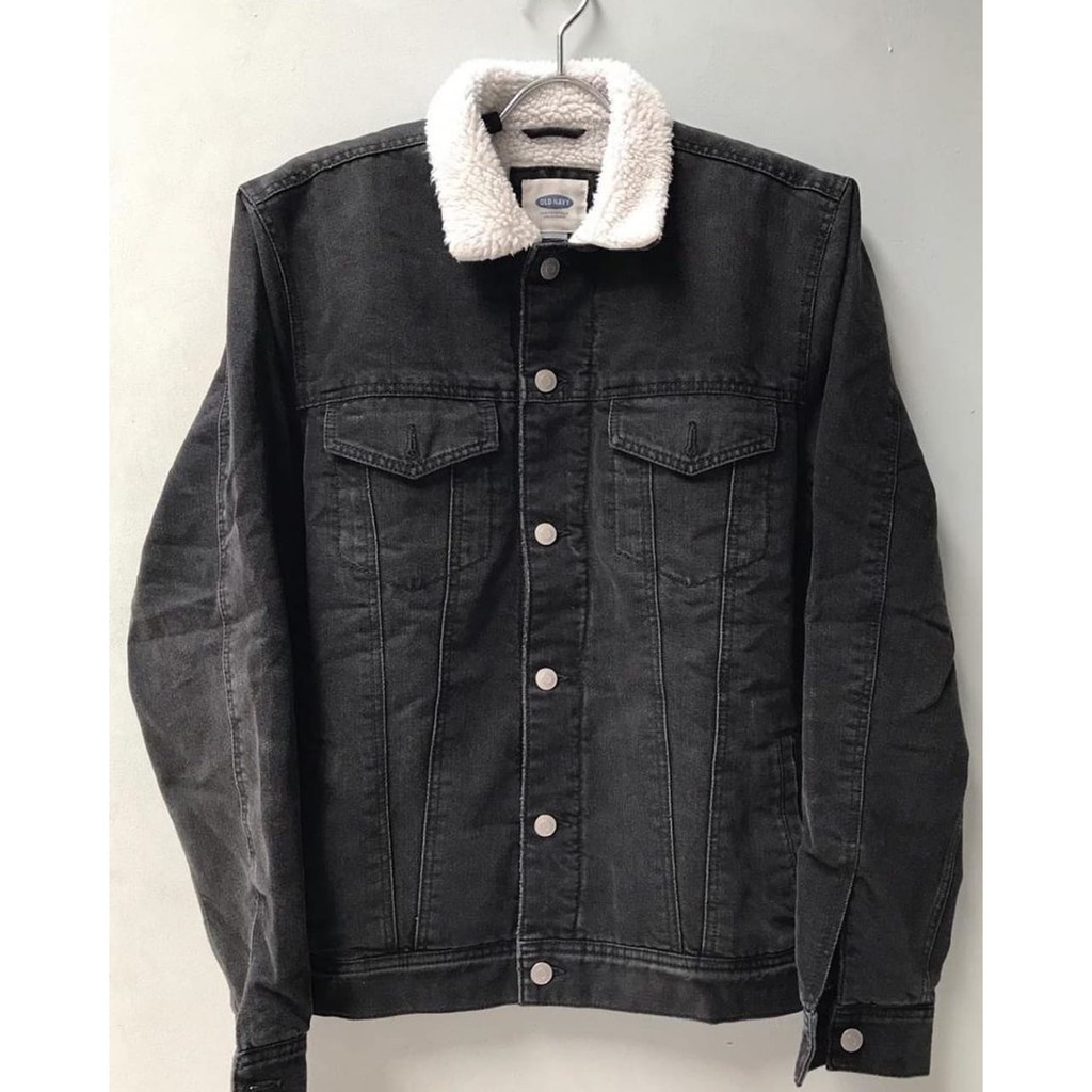 old navy sherpa denim