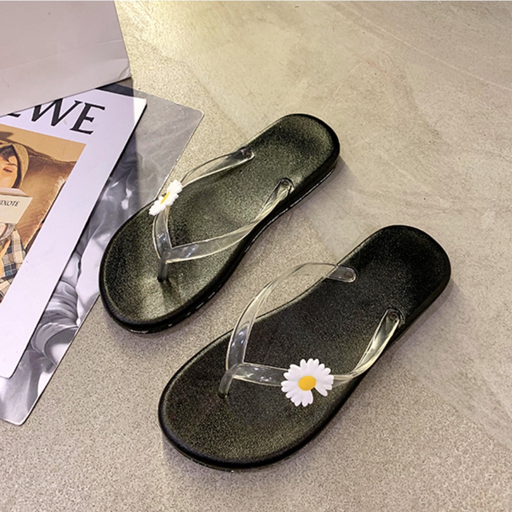 SANDAL JEPIT WANITA MOTIF DAISY BENING