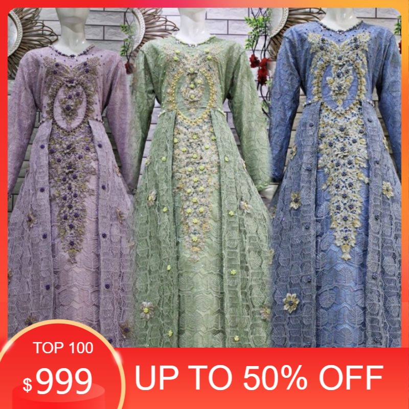 PROMO % TERBARU. gAMIS BROKAT BORDIR+PAYET//gAMIS PESTA//gAMIS MODERN//gROSIR KEBAYA TANAH ABANg
