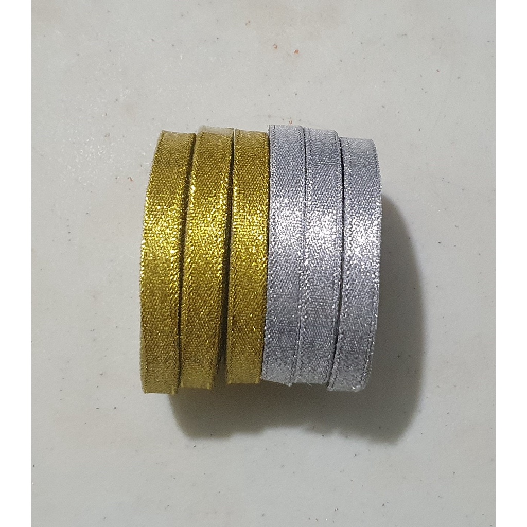 

Pita Glitter 3/8 Inch (1 cm) / Pita Gliter / Pita Emas & Perak 3/8" = 1 cm per roll