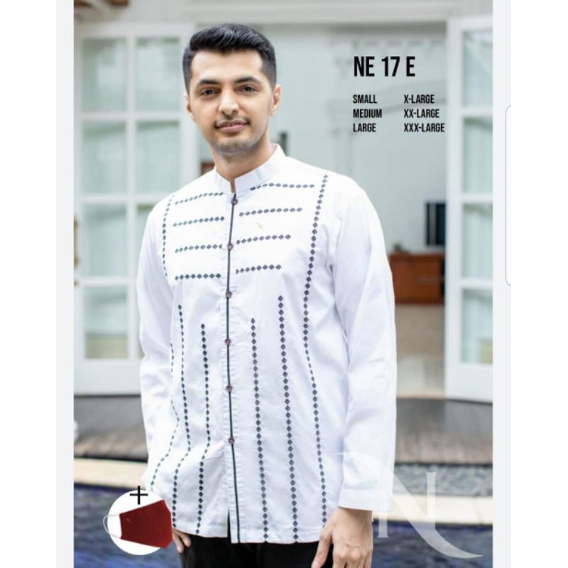 BAJU KOKO NIZAR BORDIR BUSANA MUSLIM PRIA BORDIR NE 17 E TERBARU 2021