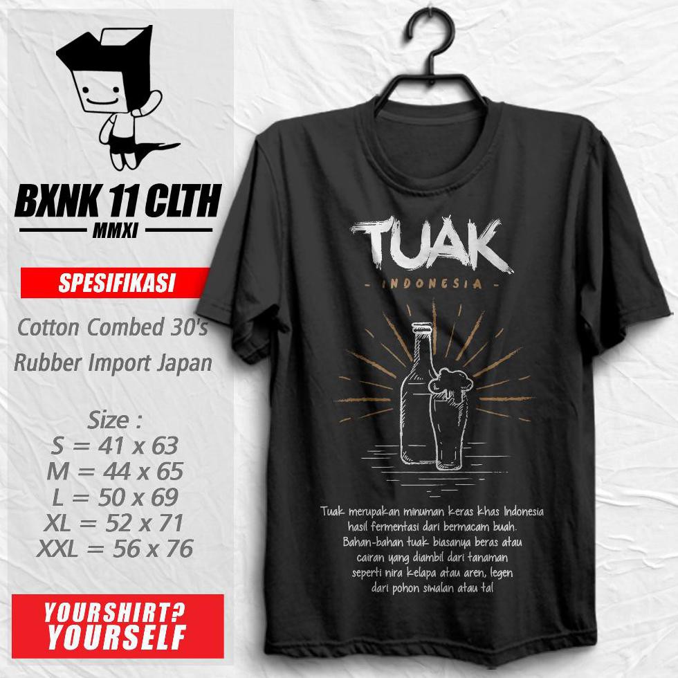 Kaos Tuak // Asli Indonesia // Minuman Keras Tradisional // Minuman Khas // Oleh - Oleh // Distro //