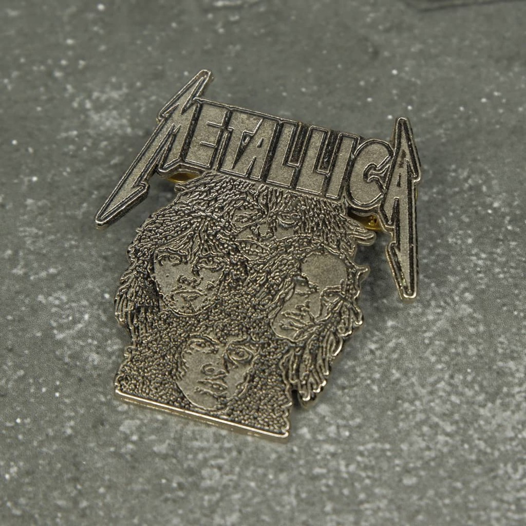 PIN BADGE - METALLICA GROUP FACE