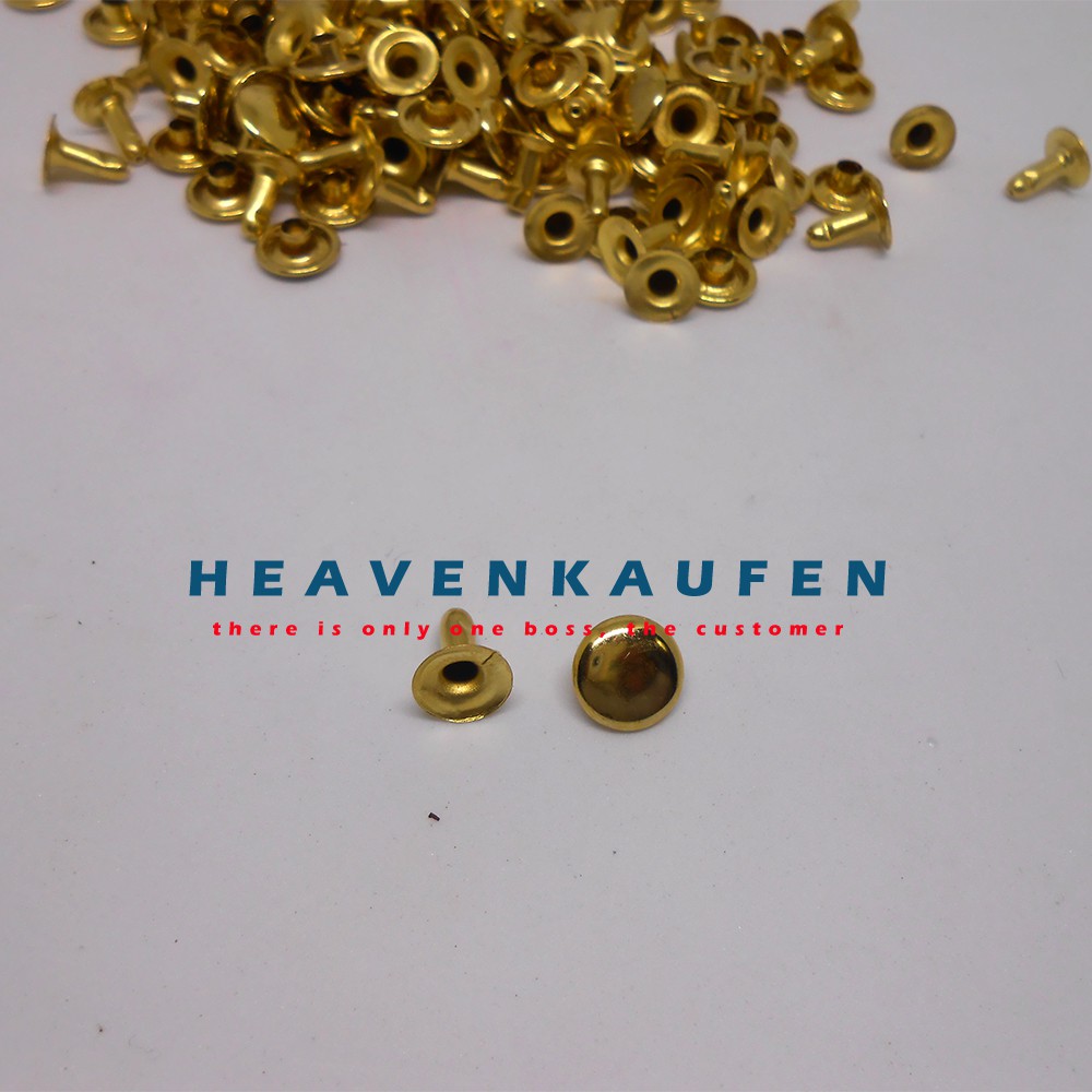 Paku Keling Centang/Gepeng Gold (Emas) 9 mm Harga per pack isi 50 pasang