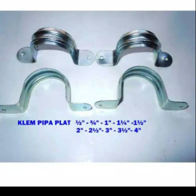 KLEM PIPA PLAT 3/4&quot;/PIPE CLAMP/Pipe clamp/Klem Pipa Plat / Clamp Pipa Pipe Paralon Besi / Klem Omega Galvanis/KLEM PIPA PARALON BERKUALITAS