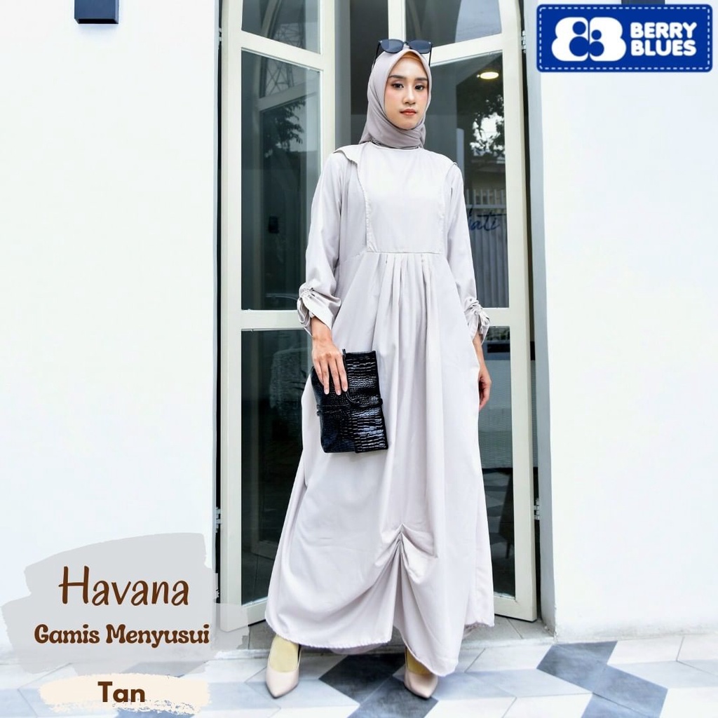 Gamis HAVANA Gamis Lebaran 2022 bahan katun Toyobo Terlaris