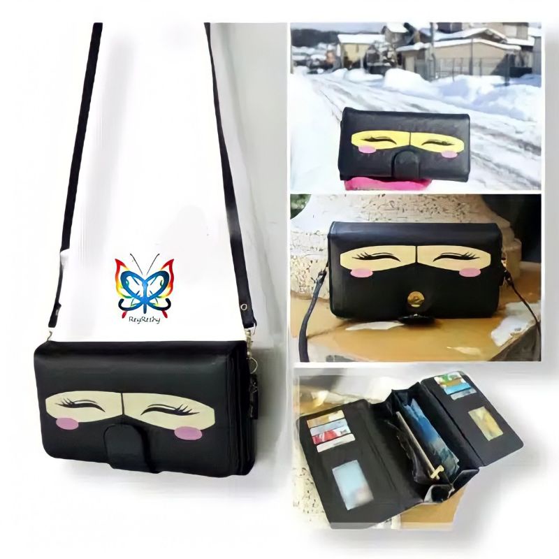 Tas Dompet Niqab Niqobis Wanita Muslimah 2in1 bisa Slingbag maupun dompet