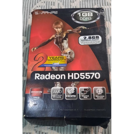 VGA Card ATI Radeon HD5570 1GB DDR3 128Bit