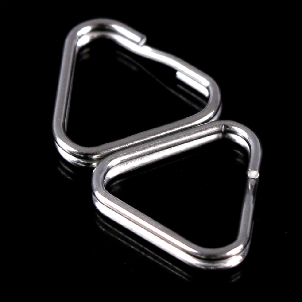 {whitebright3.id} 4Pcs Replacement Chrome Finish Split Ring Camera Strap Triangle Rings Hook ,