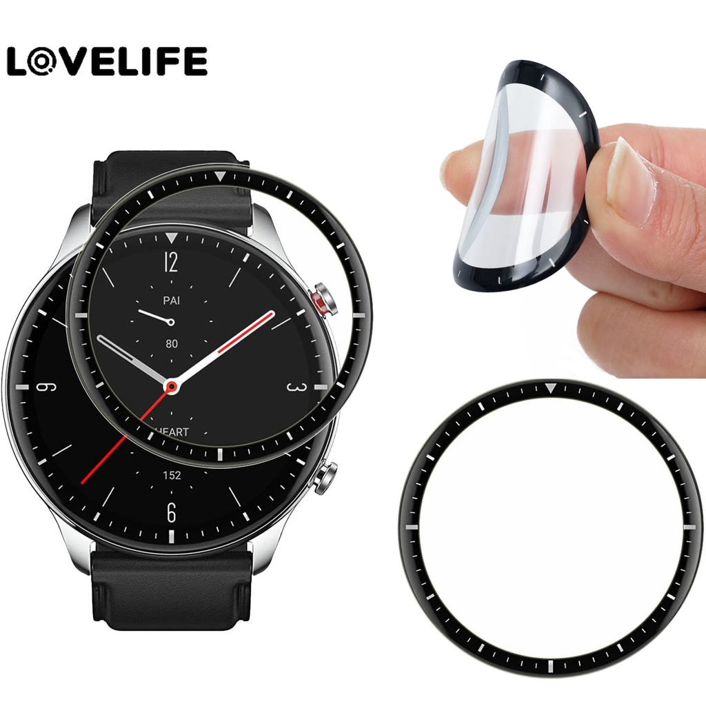 1pc Film Pelindung Layar Smartwatch Amazfit GTS 3 / GTR 3 Pro Bahan TPU Transparan