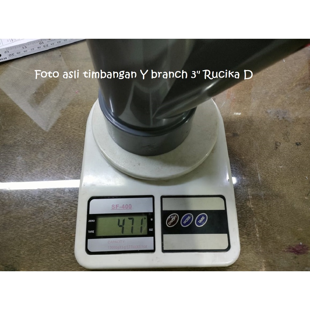 Cabang Y branch 45° Rucika 3&quot; 3 inch in PVC ada AW tebal atau D tipis bisa untuk sambungan semua merk pipa pralon paralon rucika wavin triliun intilon vinilon champion pacific maspion alderon supralon winlon dll