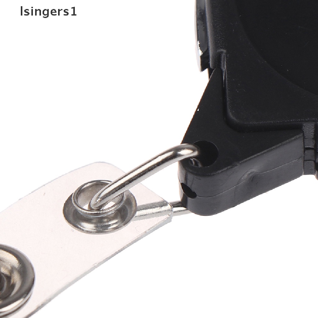 (lsingers1) 1pc Klip Carabiner Holder Kartu ID / Kunci Retractable